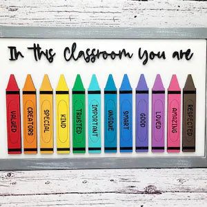 Framed Crayon Teacher Board